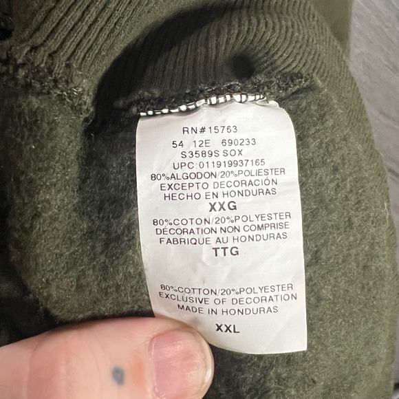 Champion Men's Crewneck Sweater Army Green XXL Cotton Blend NWOT Cozy Basic - Picture 4 of 5